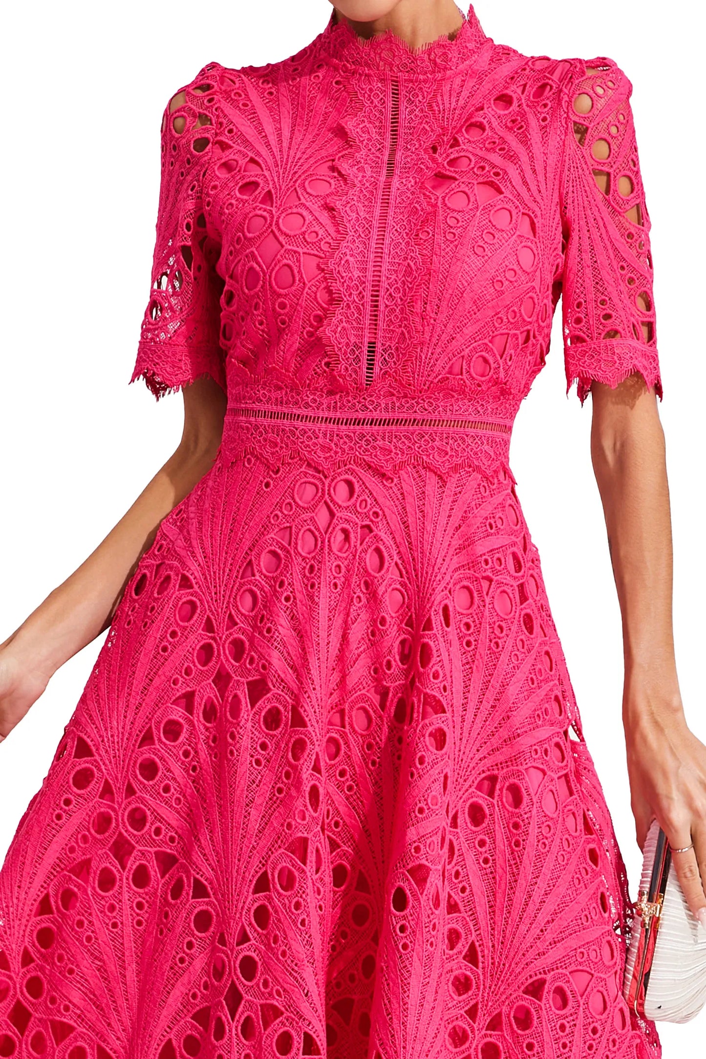 Willow | Vestido midi de encaje elegante para mujer