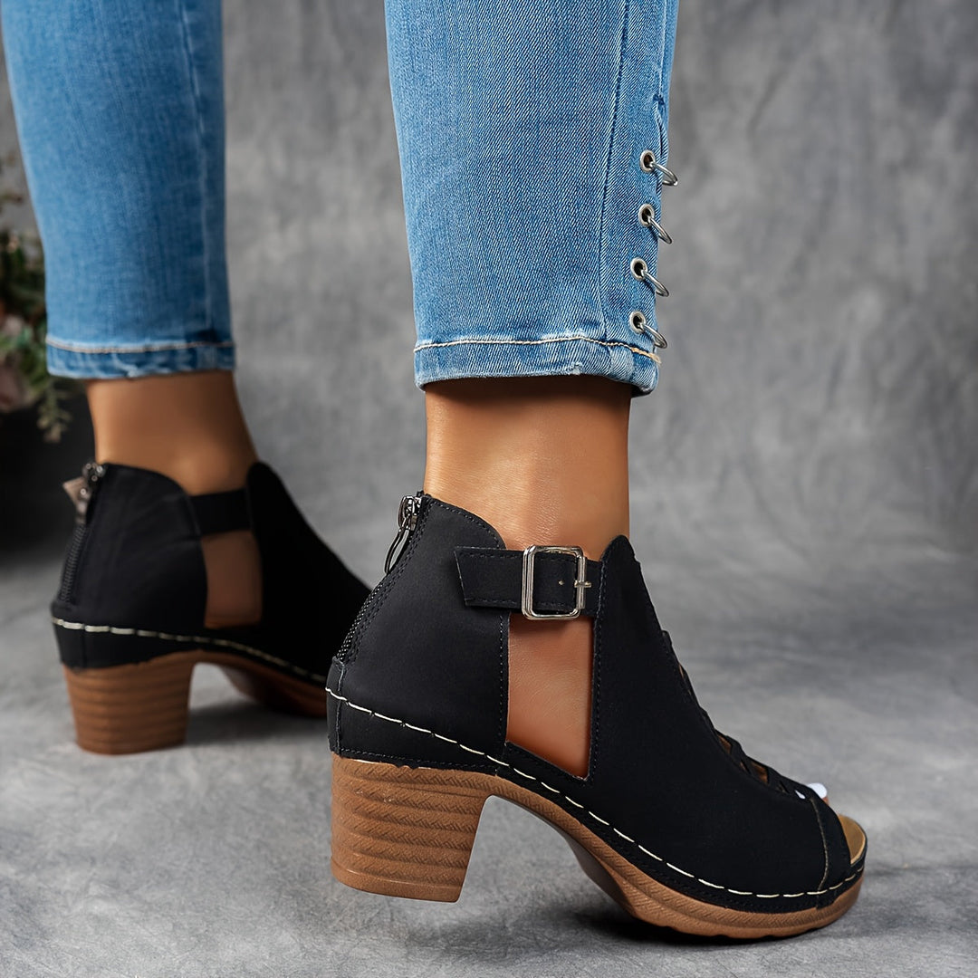 Selin | Woven Heeled Sandals