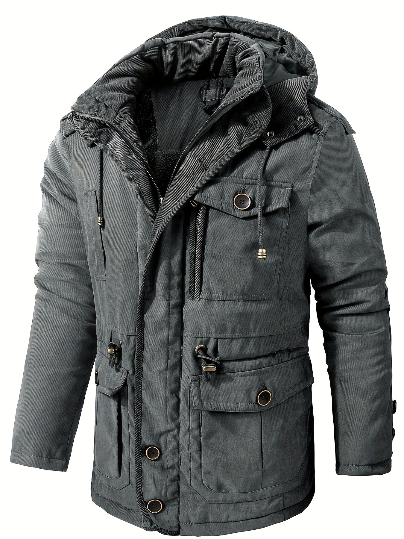 Alexander | Men’s Warm Thick Hooded Utility Jacket