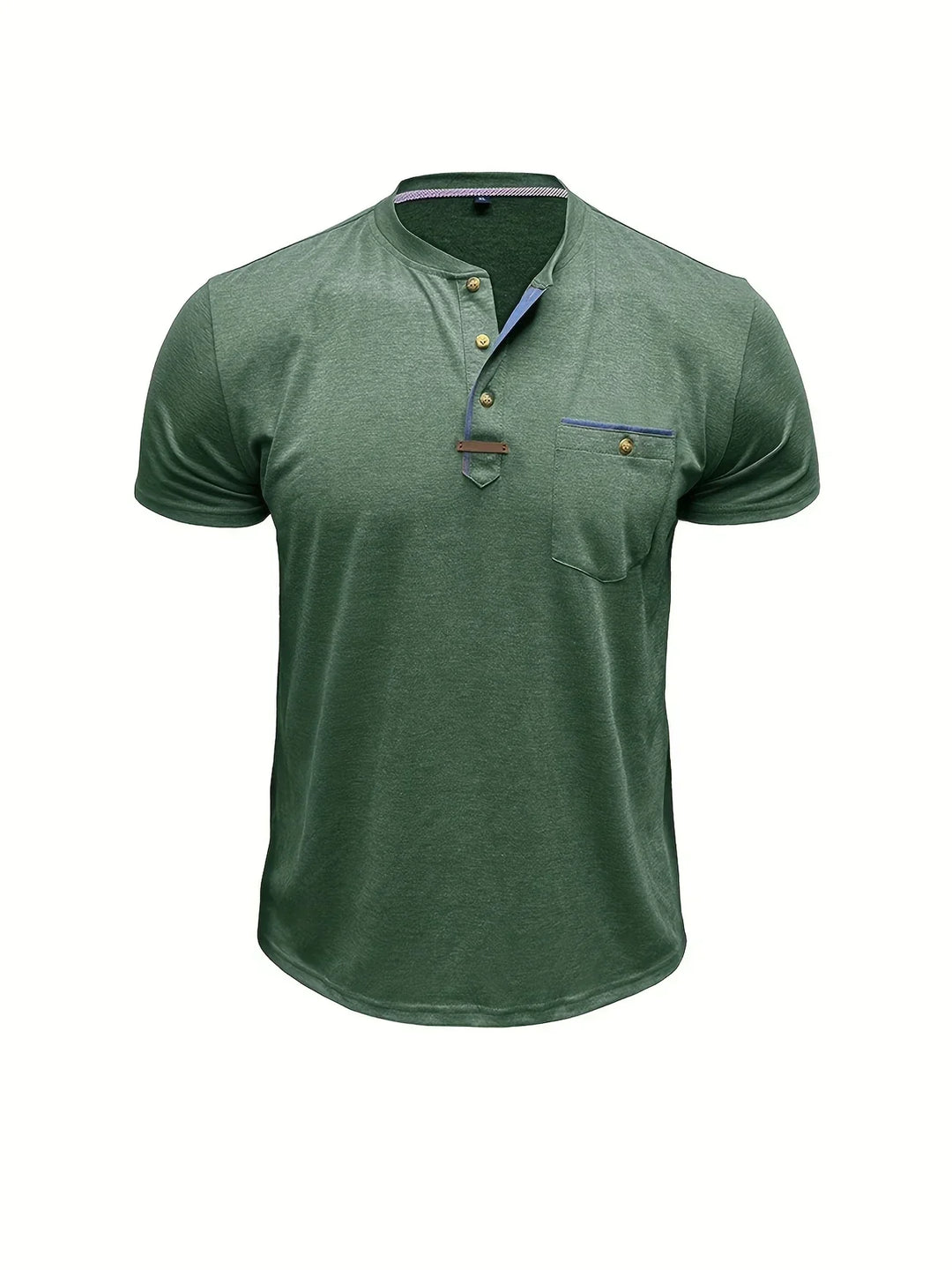 Classic Round Neck Pocket Shirt