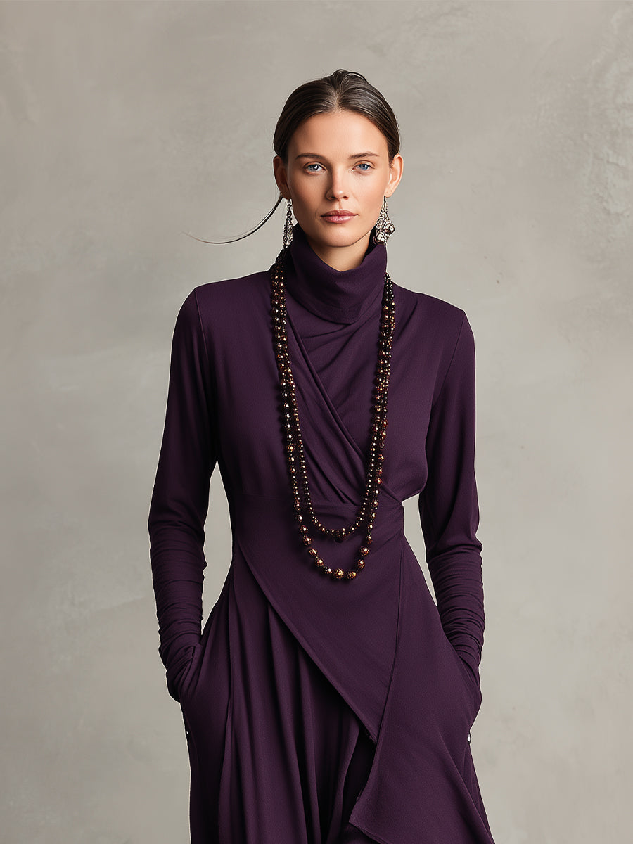 Elegant Draped Dress