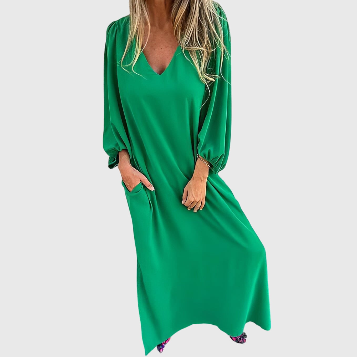 Long Boho Dress with Pockets