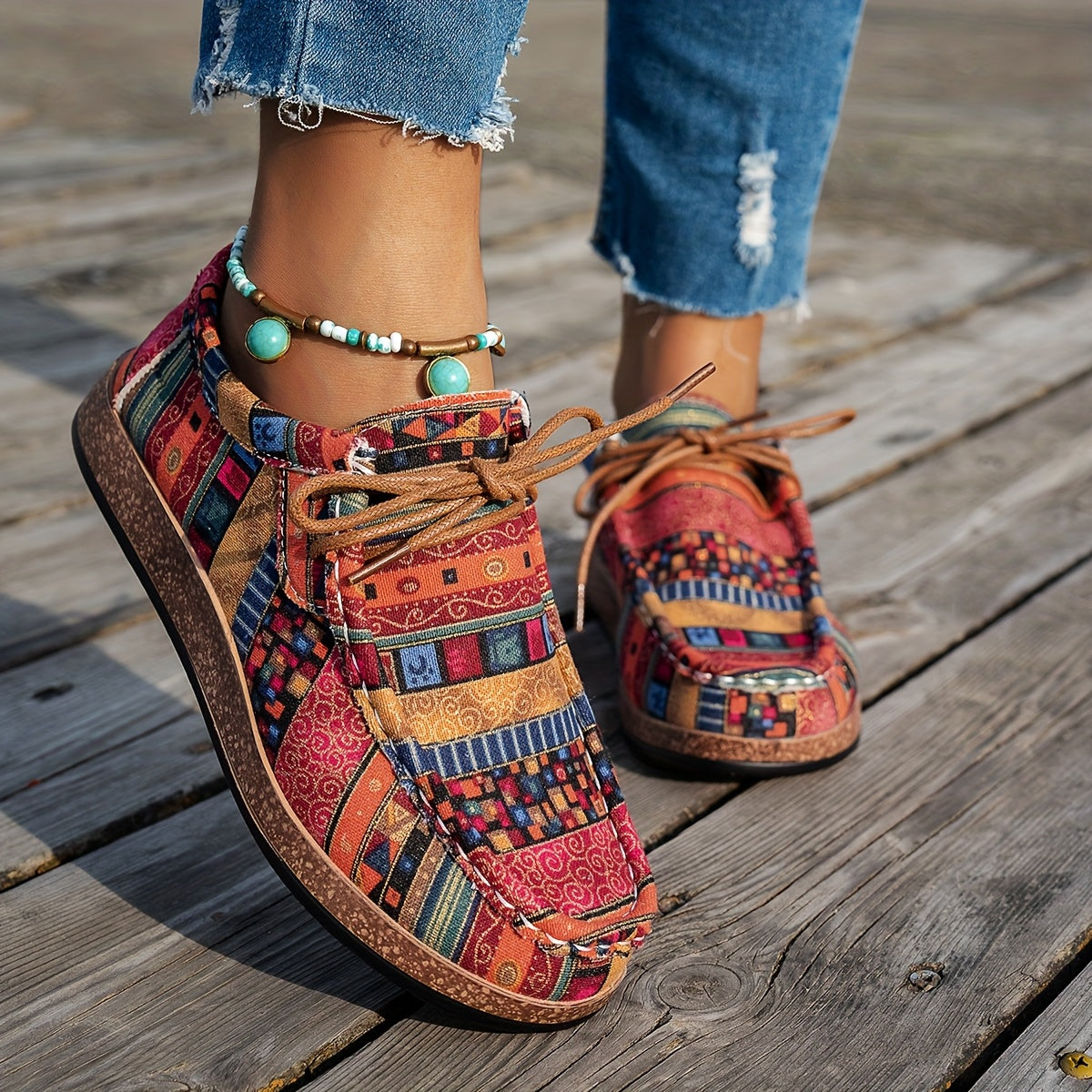 Enora - Zapatillas Retro Coloridas para Mujer