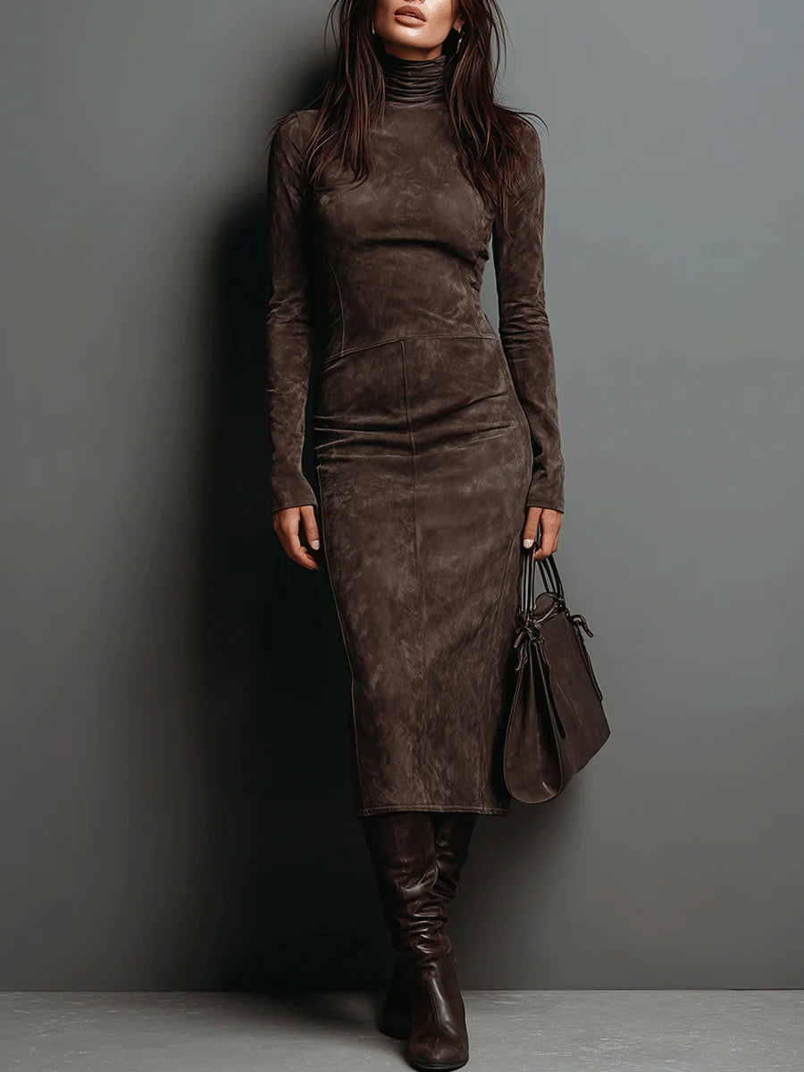 Emma | Vestido midi de manga larga 