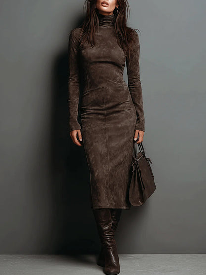 Emma | Vestido midi de manga larga 