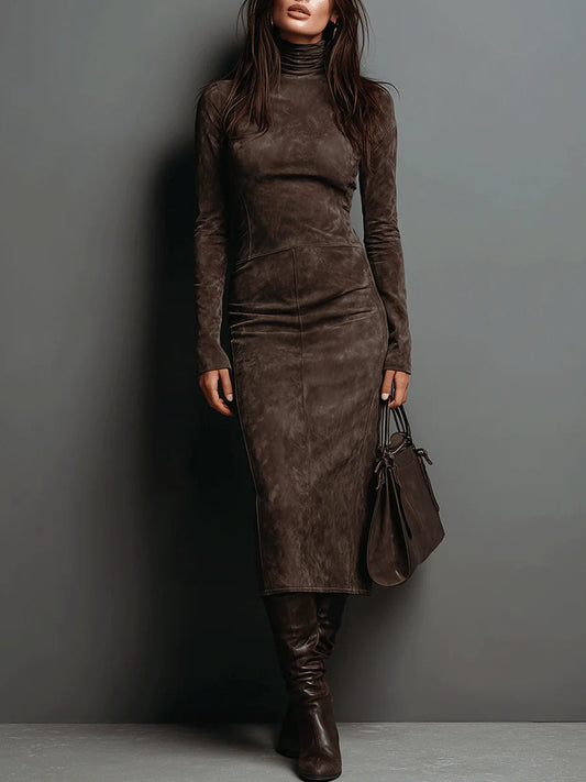 Emma | Vestido midi de manga larga 