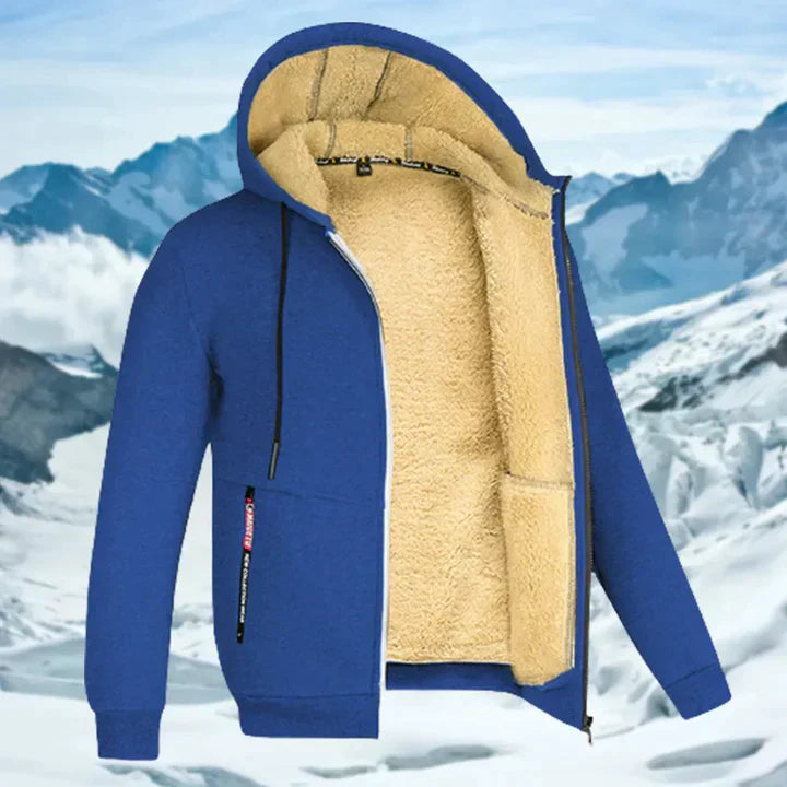 Gilben - Chaqueta de invierno para hombre con capucha y forro polar