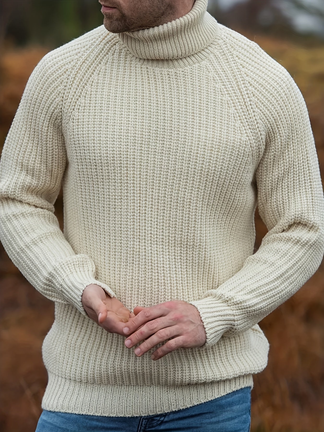 Jacob | Men Solid Ribbed Turtleneck Sweater