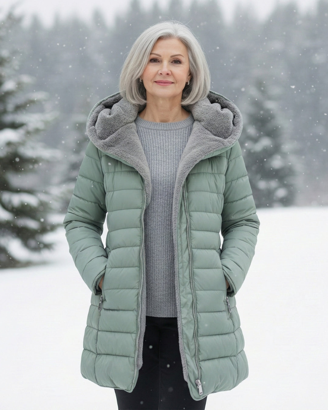 Fleece Lined Puffer Coat