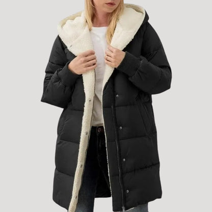 Brooklyn | Abrigo acolchado con capucha de invierno para mujer