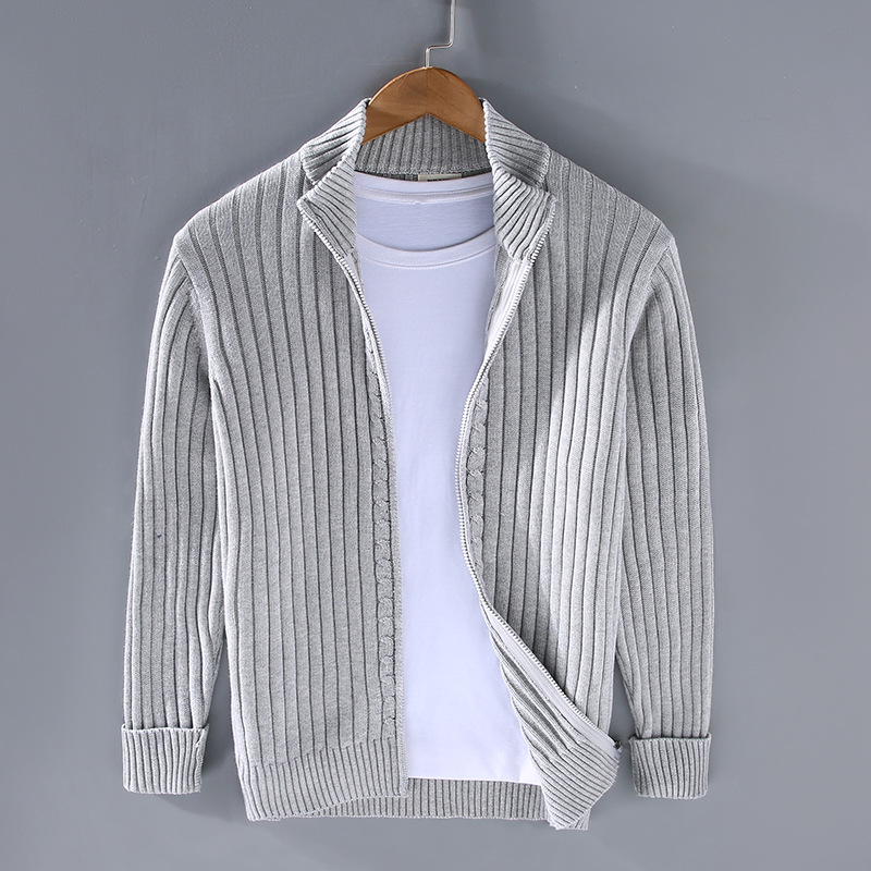 Corey | Men’s Warm Knitted Zip Jacket Winter Cardigan