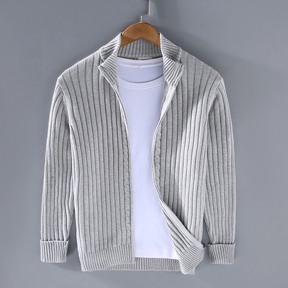 Corey | Men’s Warm Knitted Zip Jacket Winter Cardigan