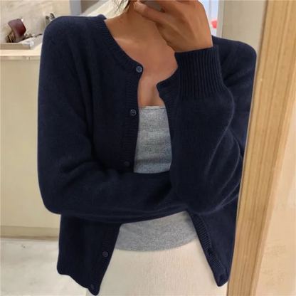 Erica | Cárdigan informal de invierno de manga larga con botones para mujer