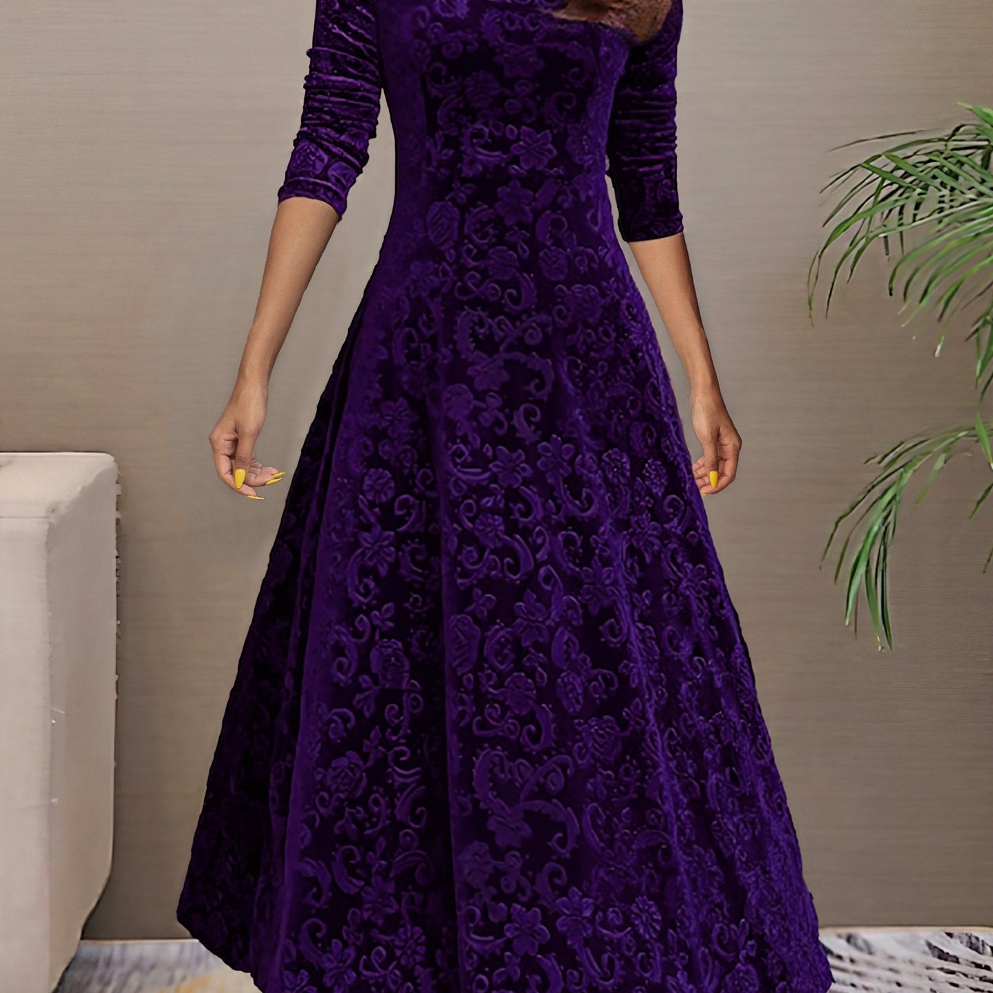 Denise | Vestido elegante de terciopelo