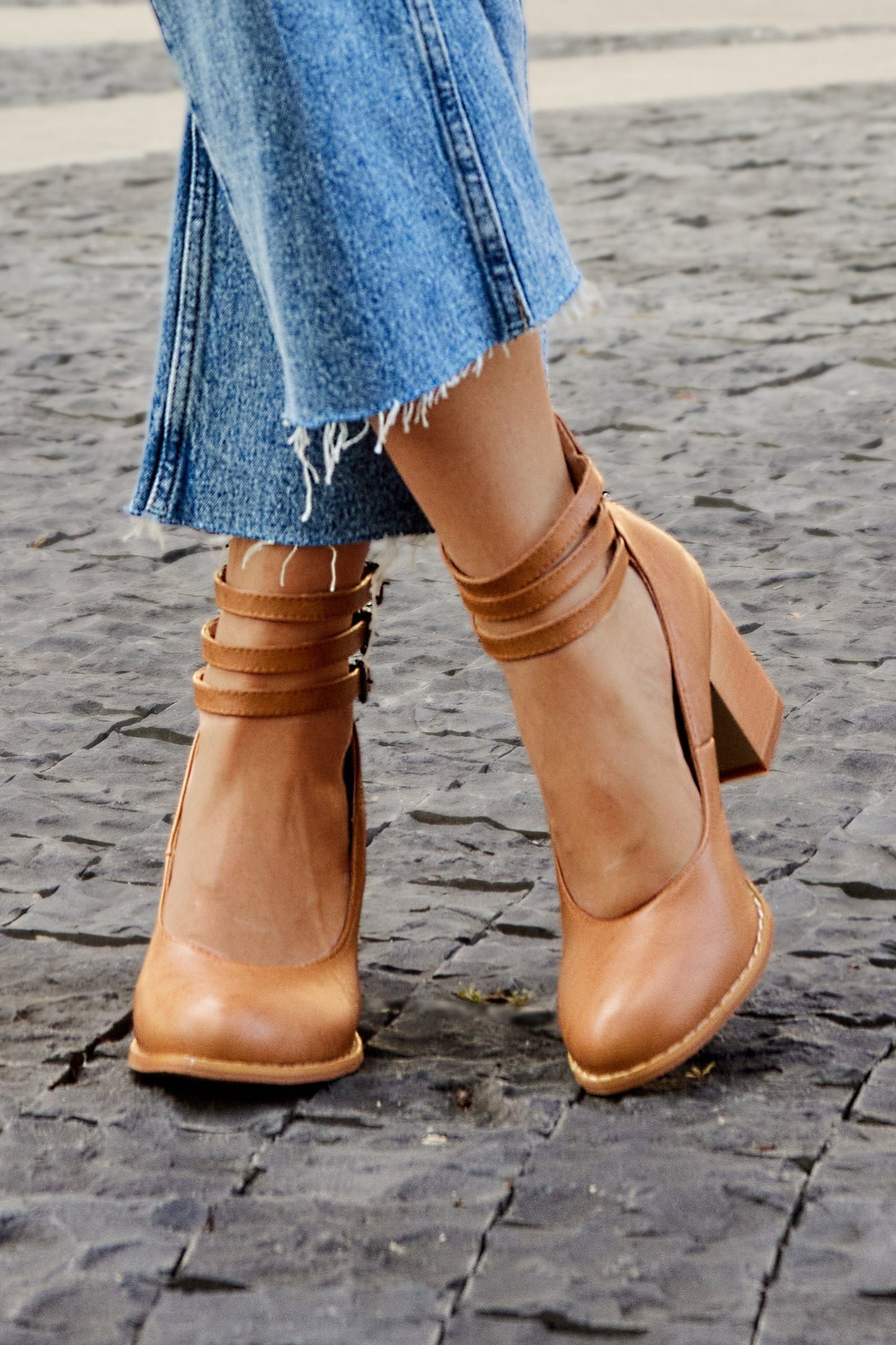 Triple Buckle Heels