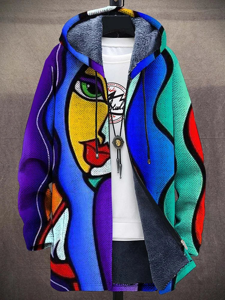 Elegant Multicolor Zip Hoodie