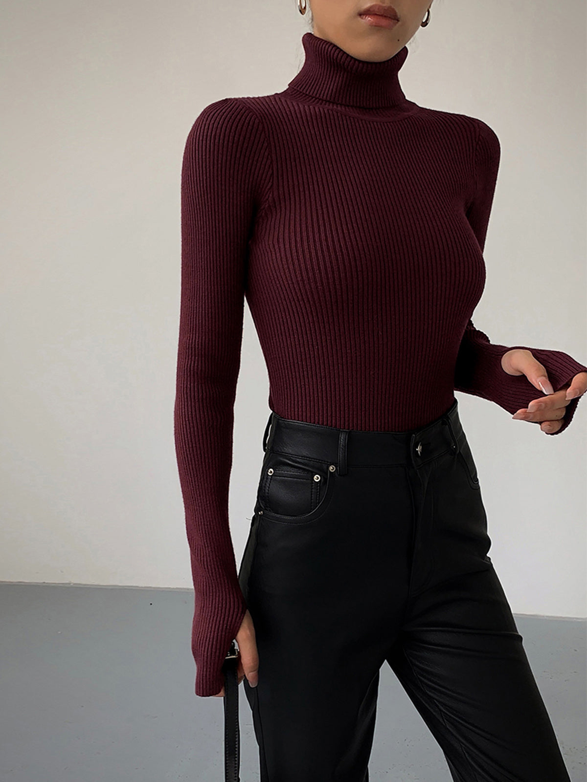 Lucy | Women’s Spring Stylish Ribbed Turtleneck Sweater