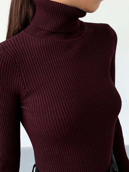 Lucy | Women’s Spring Stylish Ribbed Turtleneck Sweater