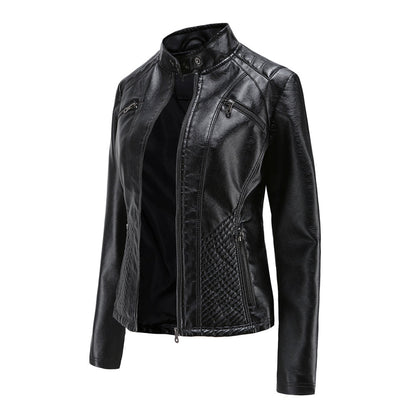 Heather | Chaqueta biker clásica con cremallera para mujer