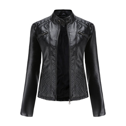 Heather | Chaqueta biker clásica con cremallera para mujer