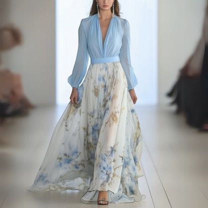 Chloe | Women’s Floral V-Neck Maxi Dress