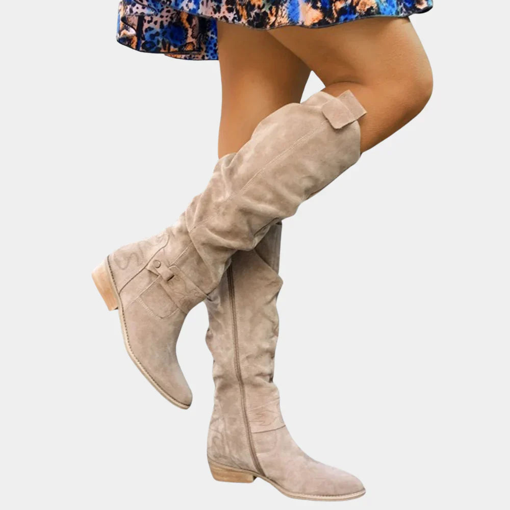 Amelia | Botas de invierno hasta la rodilla con cremallera para mujer
