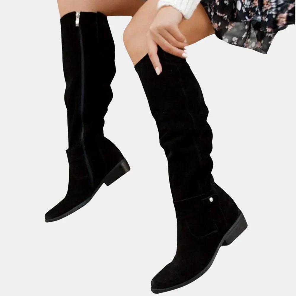 Amelia | Botas de invierno hasta la rodilla con cremallera para mujer
