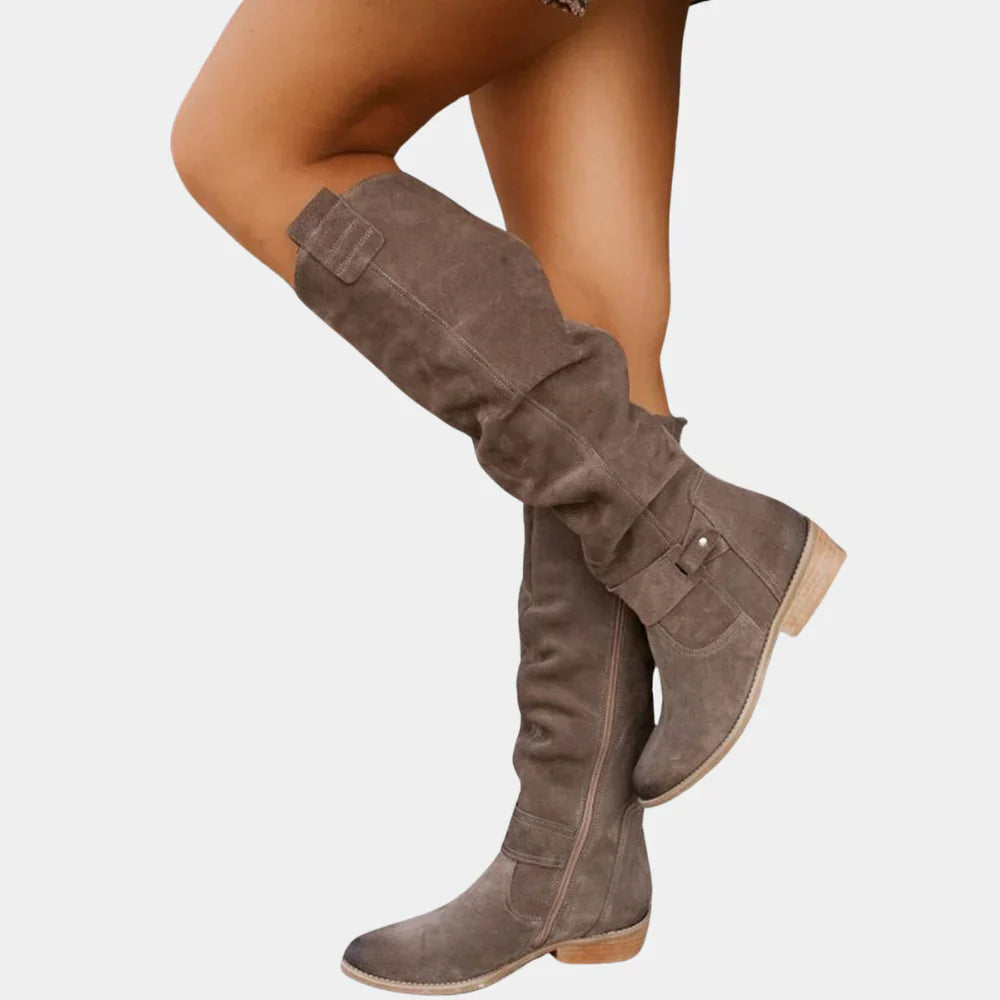 Amelia | Botas de invierno hasta la rodilla con cremallera para mujer