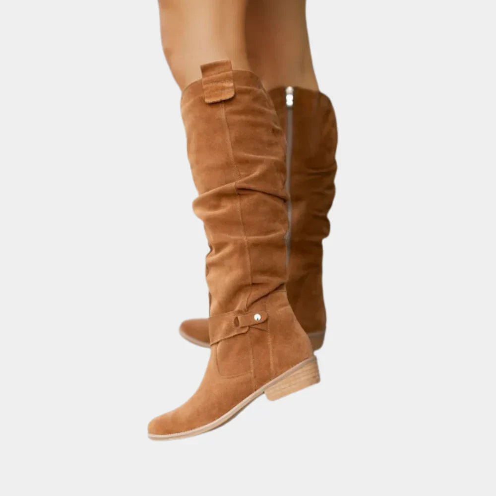 Amelia | Botas de invierno hasta la rodilla con cremallera para mujer