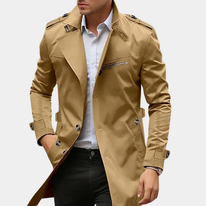 Jason | Gabardina cruzada entallada para hombre