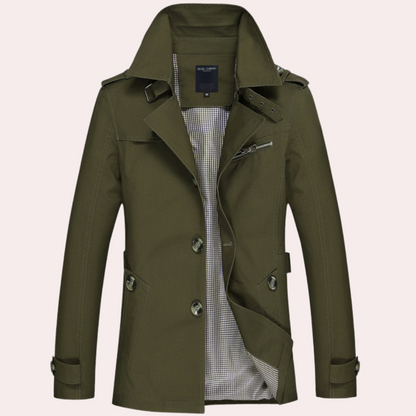 Jason | Gabardina cruzada entallada para hombre