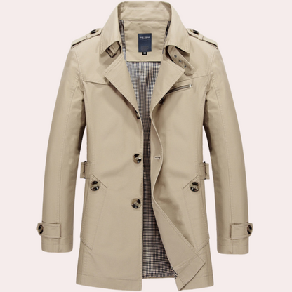 Jason | Gabardina cruzada entallada para hombre