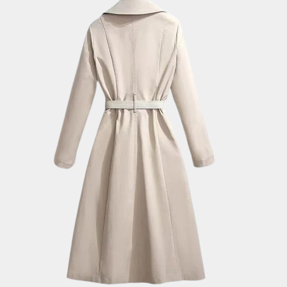 Dakota | Elegante abrigo cruzado con cinturón para mujer
