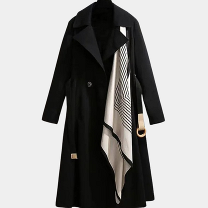 Dakota | Elegante abrigo cruzado con cinturón para mujer