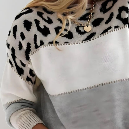 Charlene | Suéter holgado con estampado de leopardo