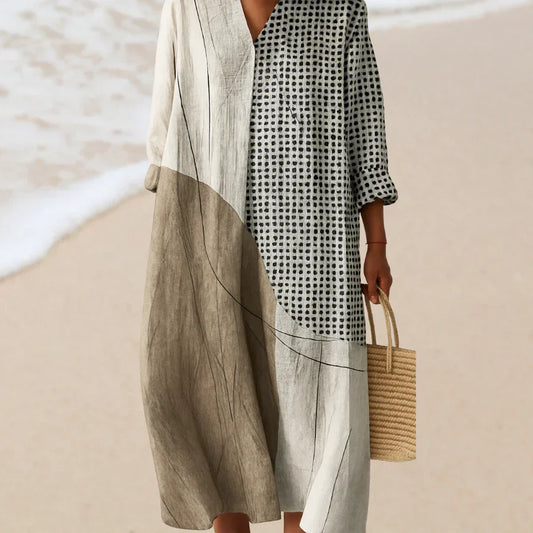 ELARA™ | VESTIDO DE OTOÑO DE INSPIRACIÓN ARTÍSTICA