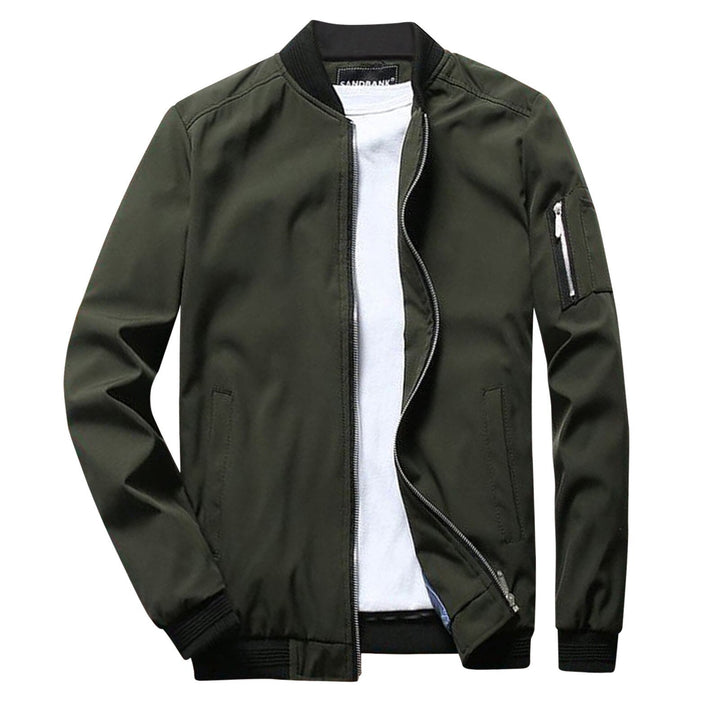 Modern Zipper Front Jacket For Men