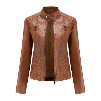Heather | Chaqueta biker clásica con cremallera para mujer