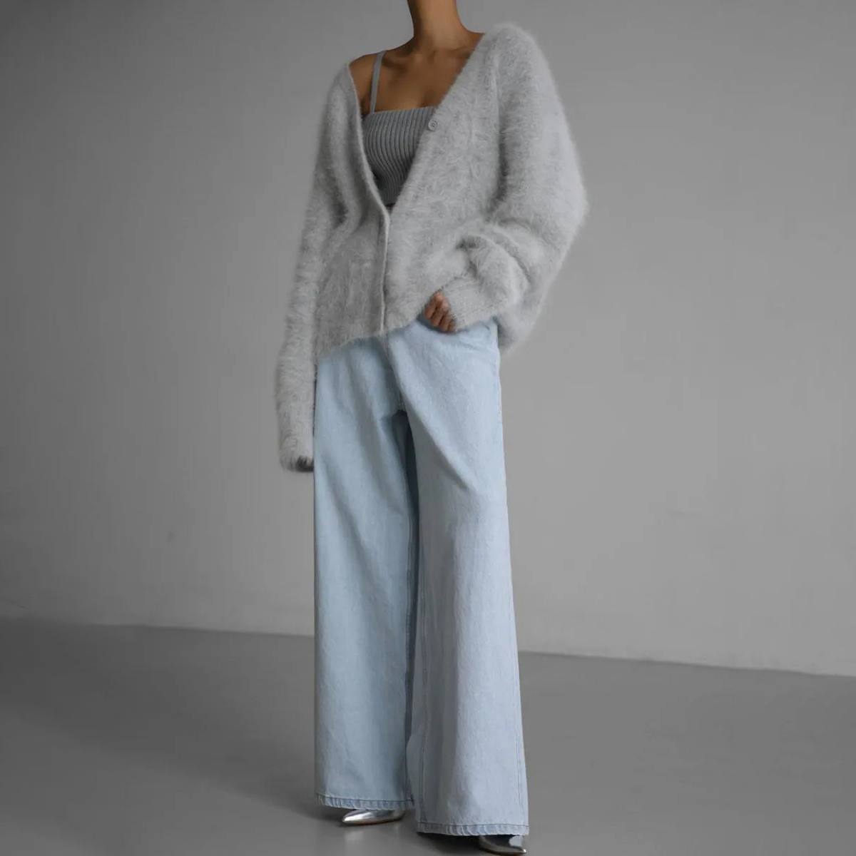 Hailey | Women’s Relaxed Fit Fluffy Knit Cardigan