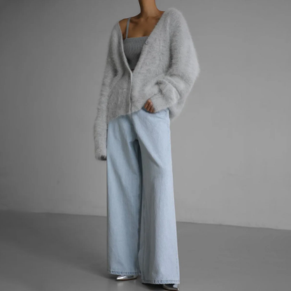 Hailey | Women’s Relaxed Fit Fluffy Knit Cardigan