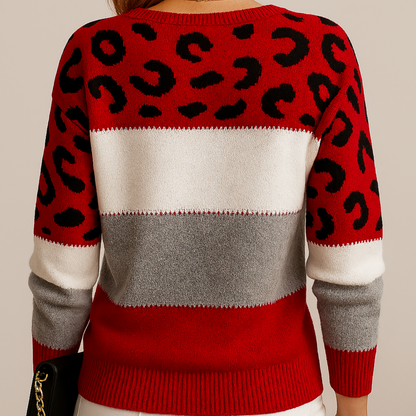 Charlene | Suéter holgado con estampado de leopardo