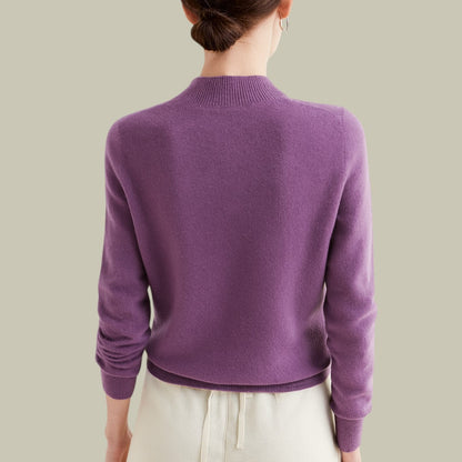 Ivy | Women’s High Neck Slim Fit Merino Wool Sweaters