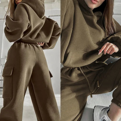 Jasmine | Women’s Cargo Pocket Hoodie And Joggers Set