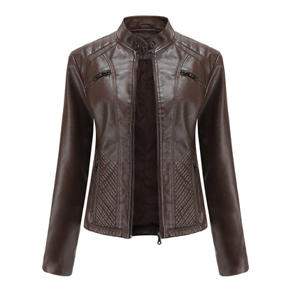 Heather | Chaqueta biker clásica con cremallera para mujer