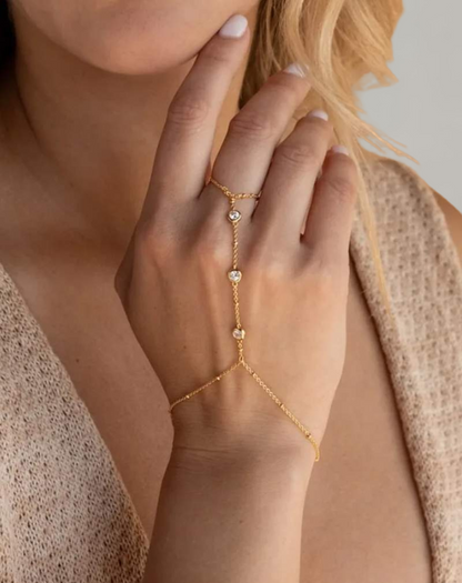 Crystal Hand Chain Bracelet