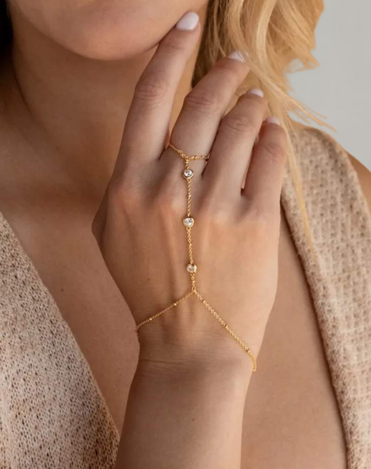 Eliza - Pulsera de mano con cristales