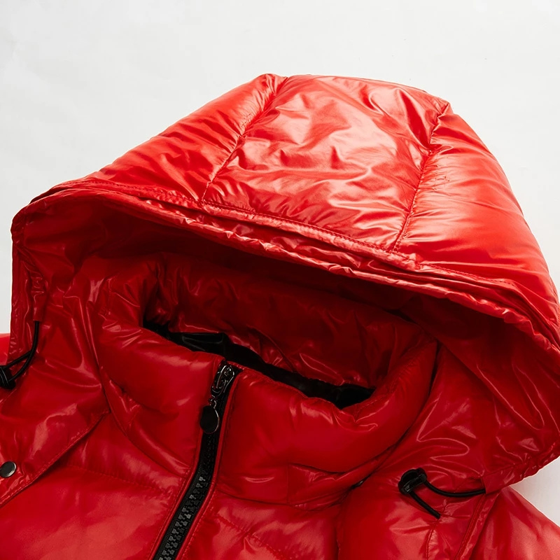 Men's Winter Quilted Jacket with Hood and Zip