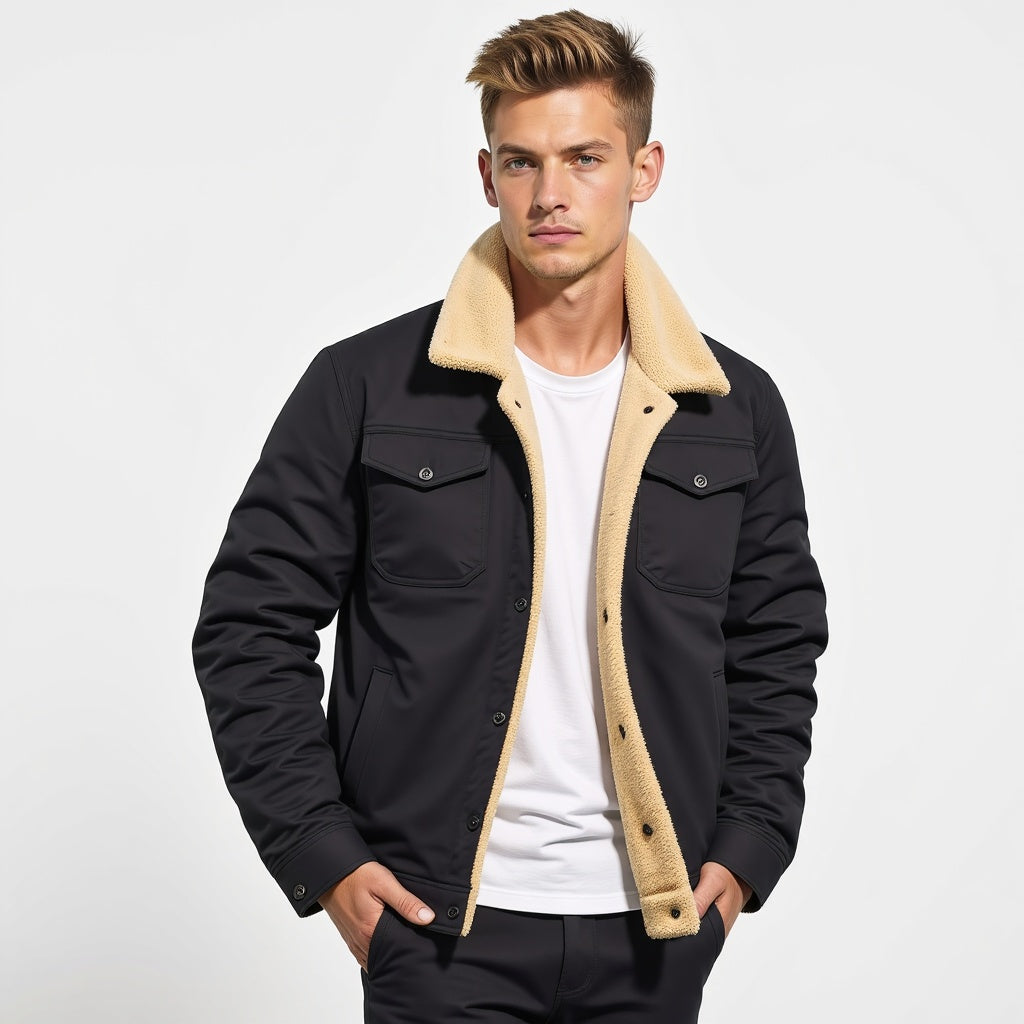 Warm Lined Outdoor Casual Jacket For Men