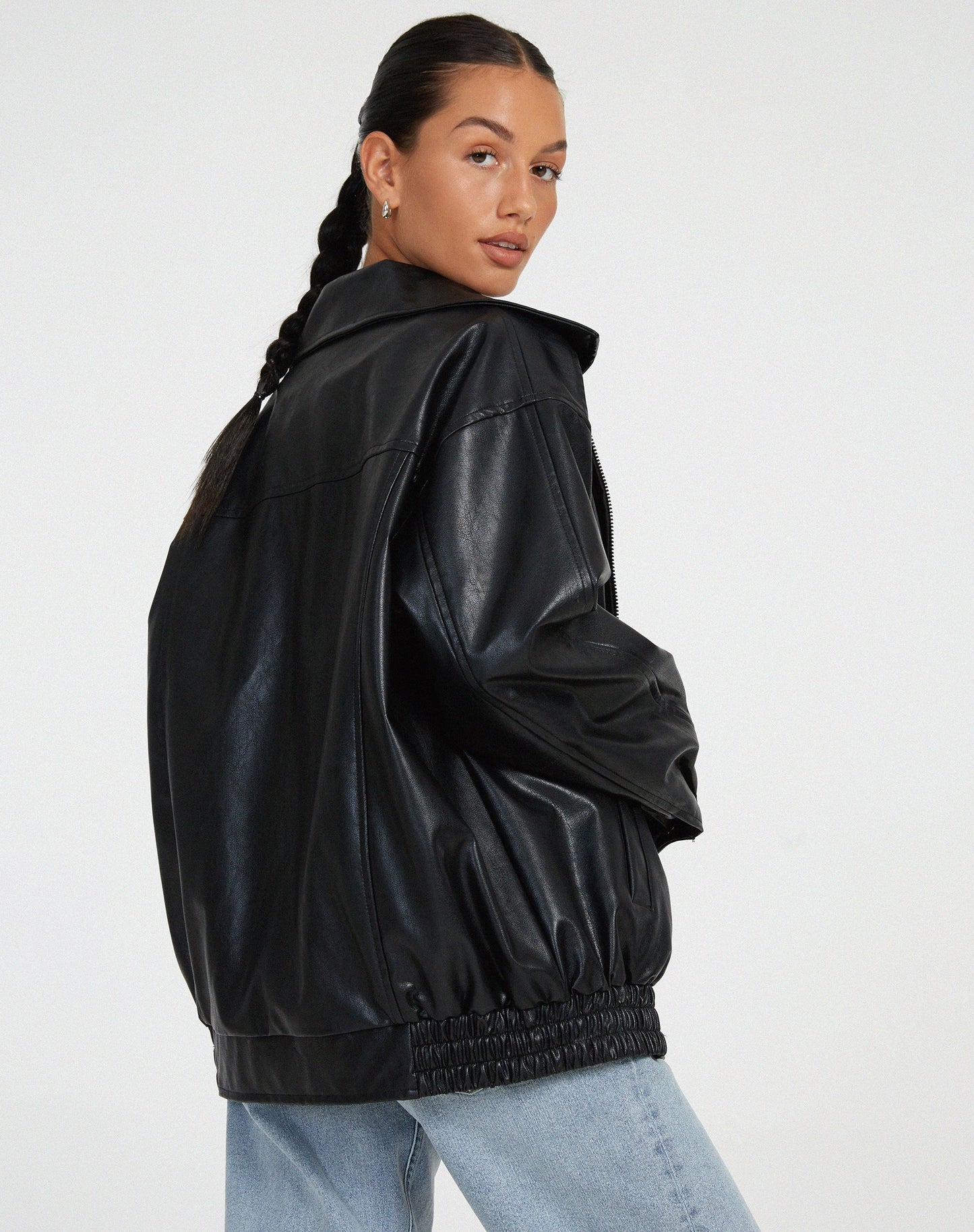 Ruby | Women’s Oversized Leather Bomber Jacket