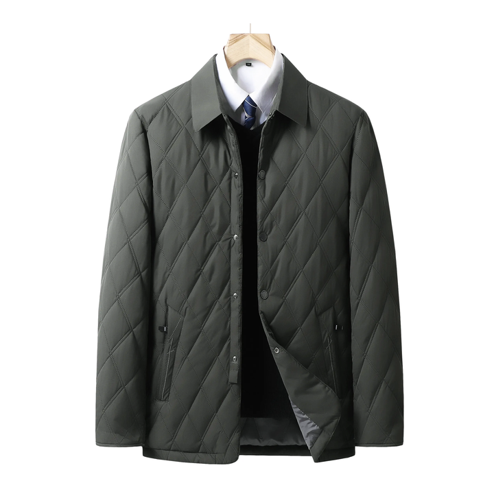 Men Winter Quilted Waterproof Jacket